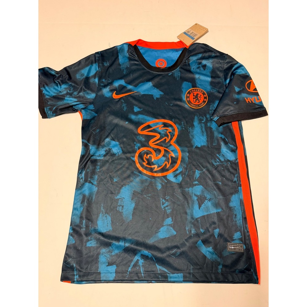 Nike Chelsea FC 2021-22 Third Jersey‎ Teal Orange Mens Medium Soccer Shirt NEW